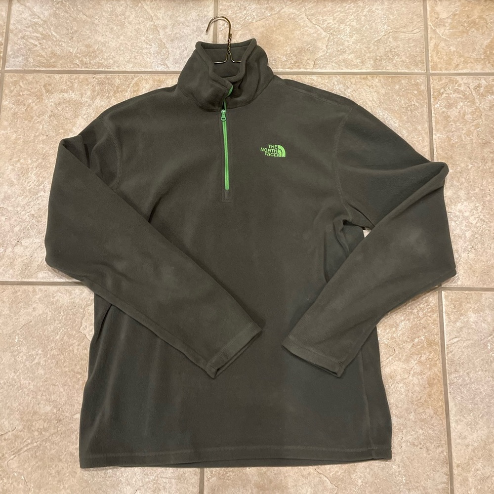 The North Face Army Green Fleece Quarter Zip